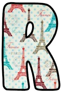 Abecedario con Torre Eifel de Colores. Alphabet with the Eifel Tower in Colors.