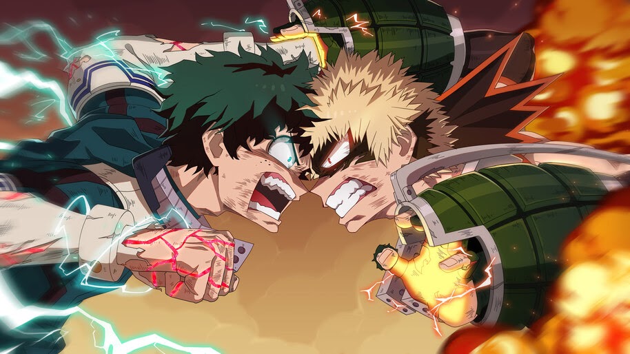 Izuku Midoriya vs Katsuki Bakugo, My Hero Academia, 4K, #5.1671 Wallpaper