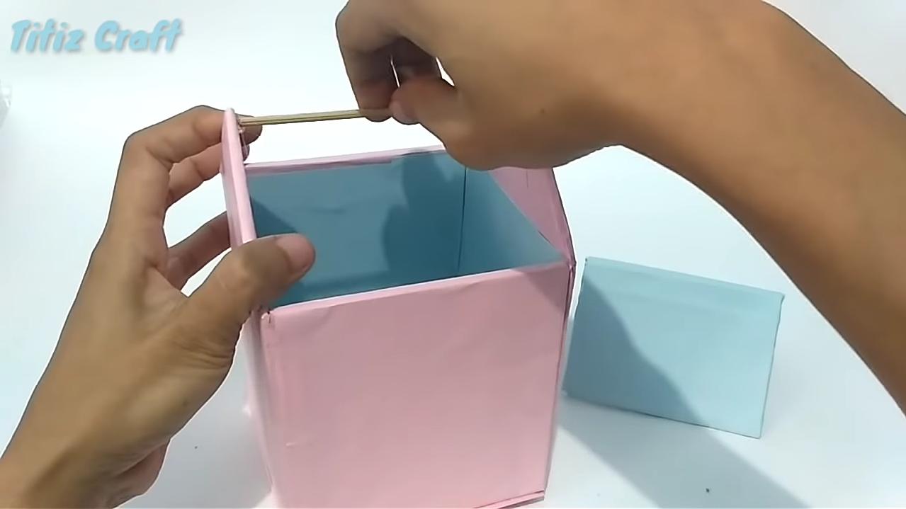 Cara Membuat Tempat Sampah Mini Dari Kardus Bekas Cara