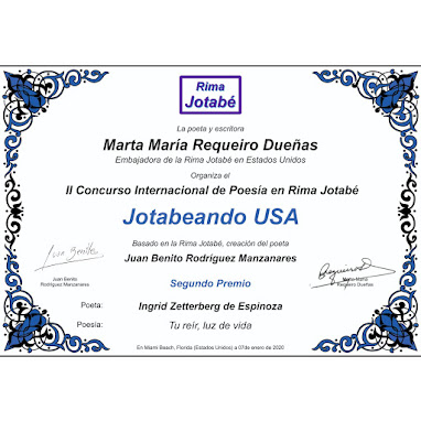Segundo puesto en Concurso internacional JOTABEANDO U.S.A. realizado en Miami Florida