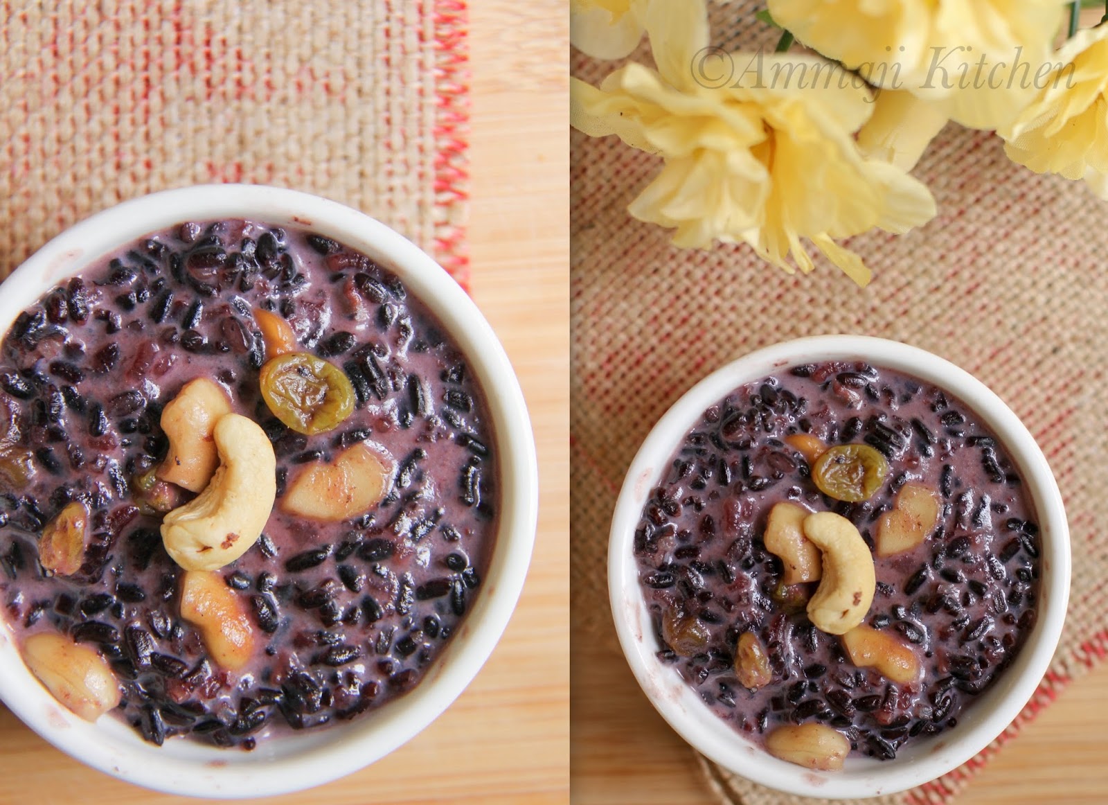 Nap Naang {Black Rice Pudding} Indian Food Recipes Ammaji Kitchen