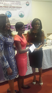 Nigerian Engineers tackle the Diversification of Economy, as Engr Margaret Oguntala and two others gave out Prizes to Best Female Engineering graduates in Lagos