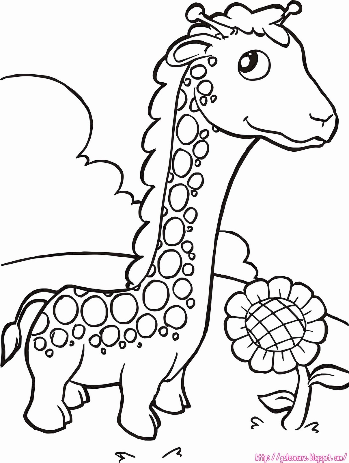 jerapah colouring pages