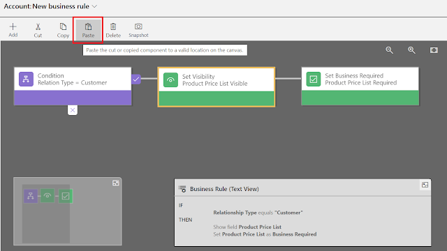 DYNAMICS 365 HOW TO COPY PASTE BUSINESS RULES COMPONENTS
