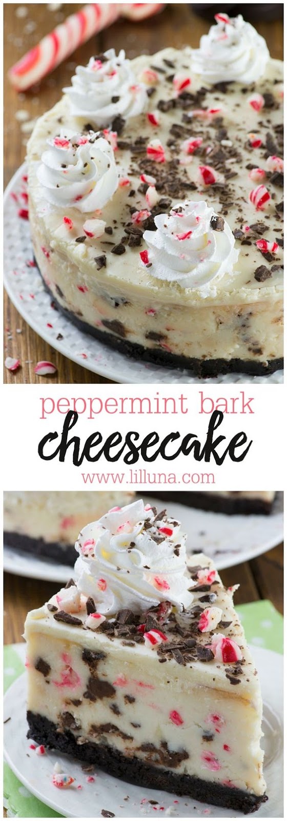 Peppermint Bark Cheesecake | SweetiestPlate