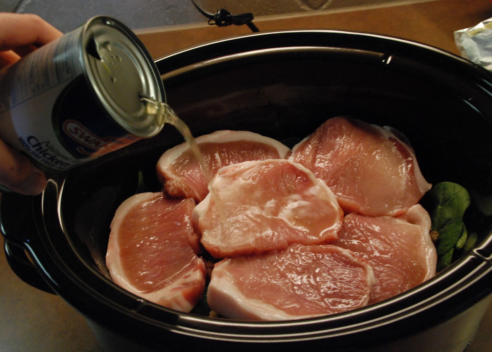 Chicks That Cook Crockpot Pork chops with Stuffing