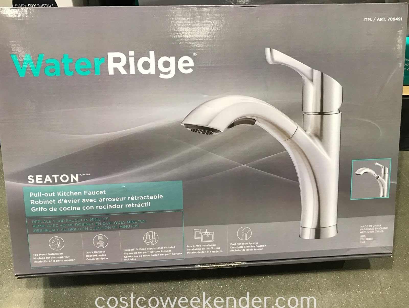 Waterridge Seaton Pull Out Kitchen Faucet Costco Weekender