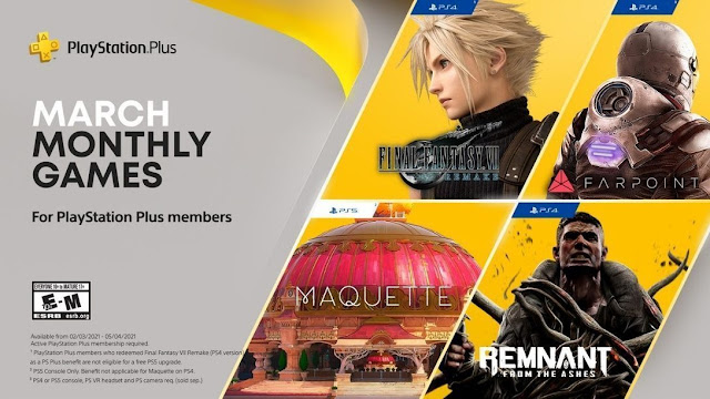 4 PlayStation Plus Free Games March 2021