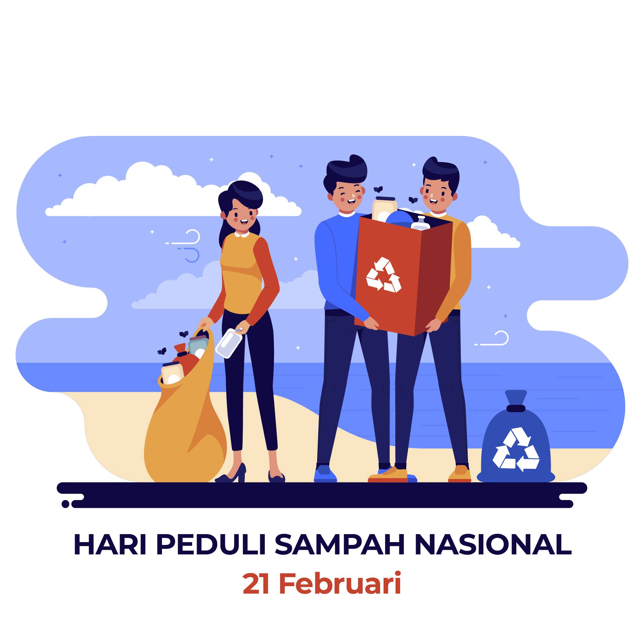 Kumpulan Gambar Desain Template Hari Peduli Sampah Nasional 2021
