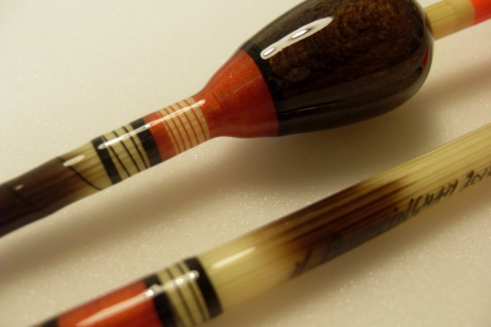 Handmade Fishing Floats by Mark Burningham. Porcupine and balsa avon