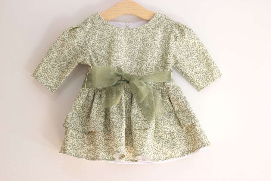 DIY patrones vestido niña volantes talla 3 a 8 años 