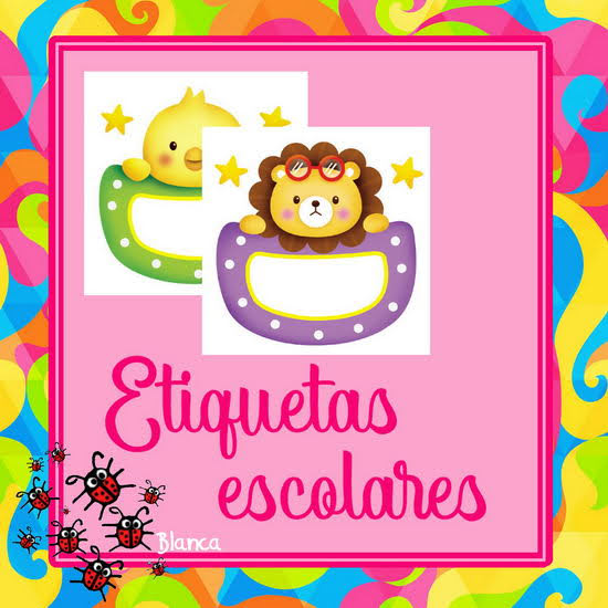 Actividades para Educación Infantil: ETIQUETAS ESCOLARES 2 (imprimible)
