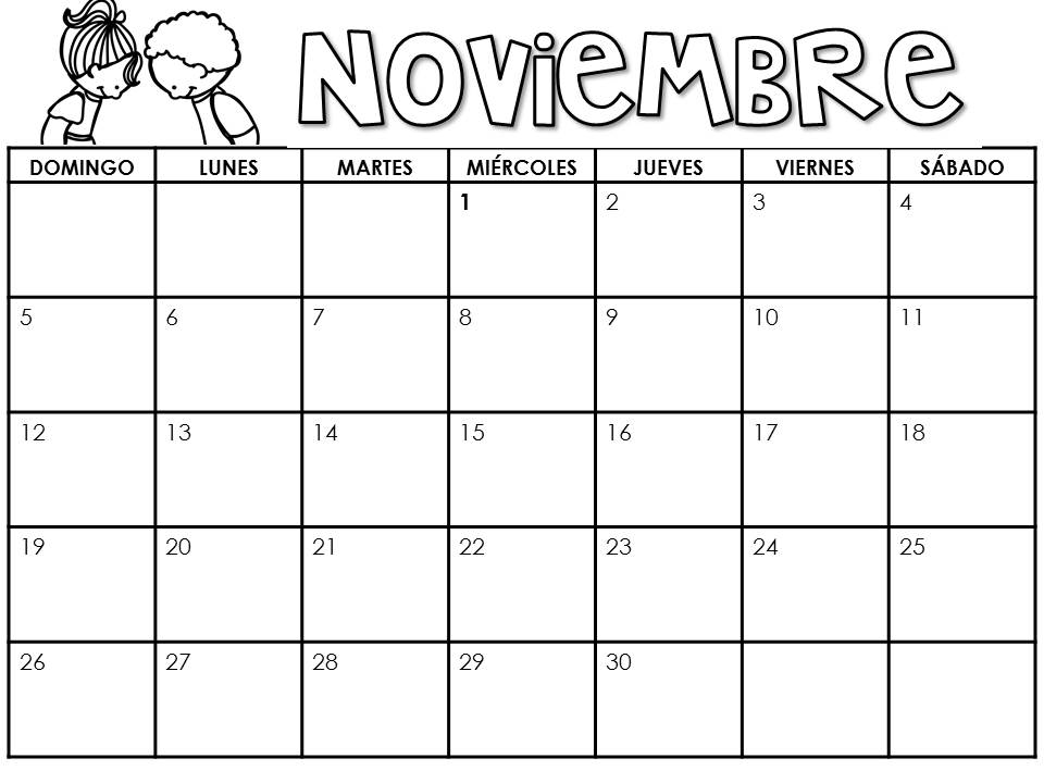 Calendario Noviembre De Los Tales