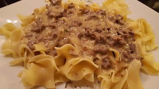 Julia's Simply Southern: Country Beef Gravy over Buttered Noodles