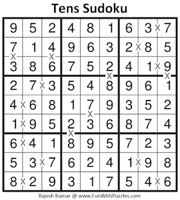 Answer of Tens Sudoku (Fun With Sudoku #141)