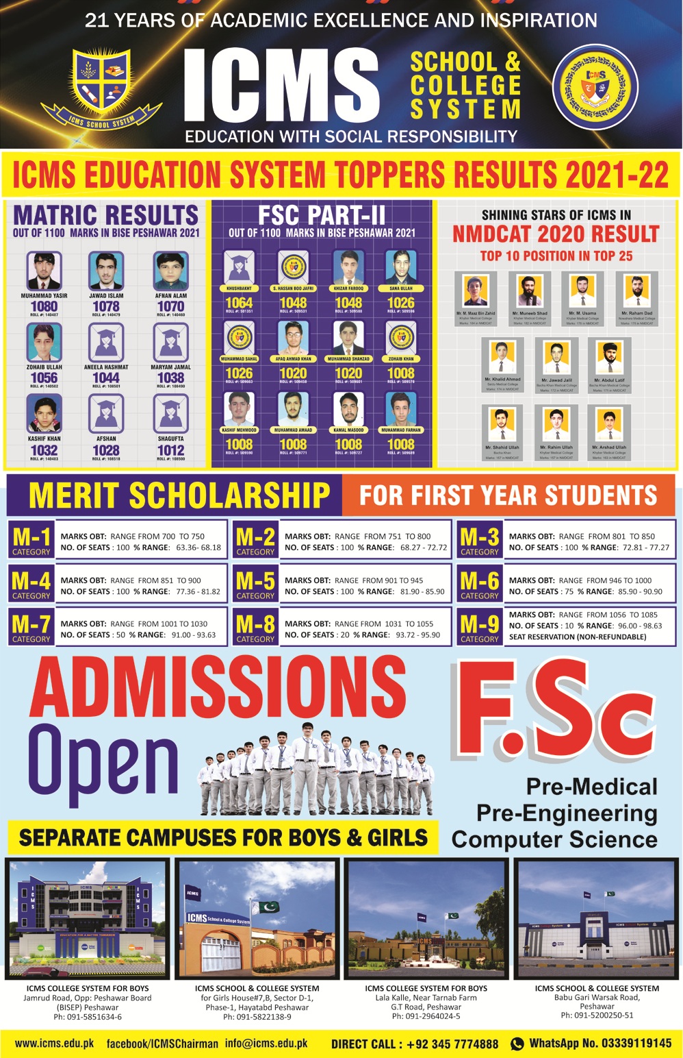 Icms School & College System Peshawar Admissions