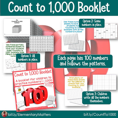 https://www.teacherspayteachers.com/Product/Count-to-1000-Booklet-2314760?utm_source=Blog%20post%2010%20things%20to%20do%20with%201000%20numbers&utm_campaign=count%20to%201000%20booklet