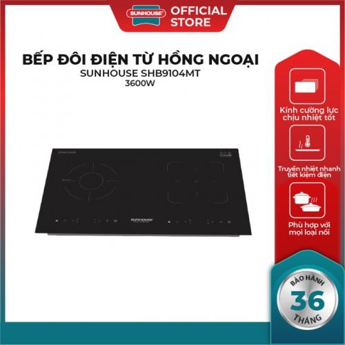 Bếp Đôi Điện Từ Hồng Ngoại Sunhouse SHB9104MT