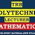 TRB - Polytechnic - Maths Unit VIII New Syllabus Study Material