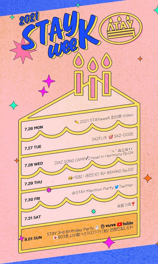 Stay Week SKZ Schedule till Stay's Birthday 01 Aug