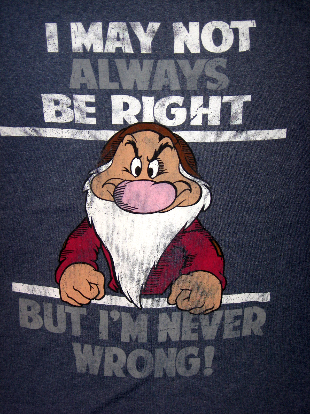 Filmic Light - Snow White Archive: Slightly Older Grumpy Tees and Tops
