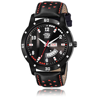 Swadesi Stuff Black Dial Day & Date Analogue Watch for Men
