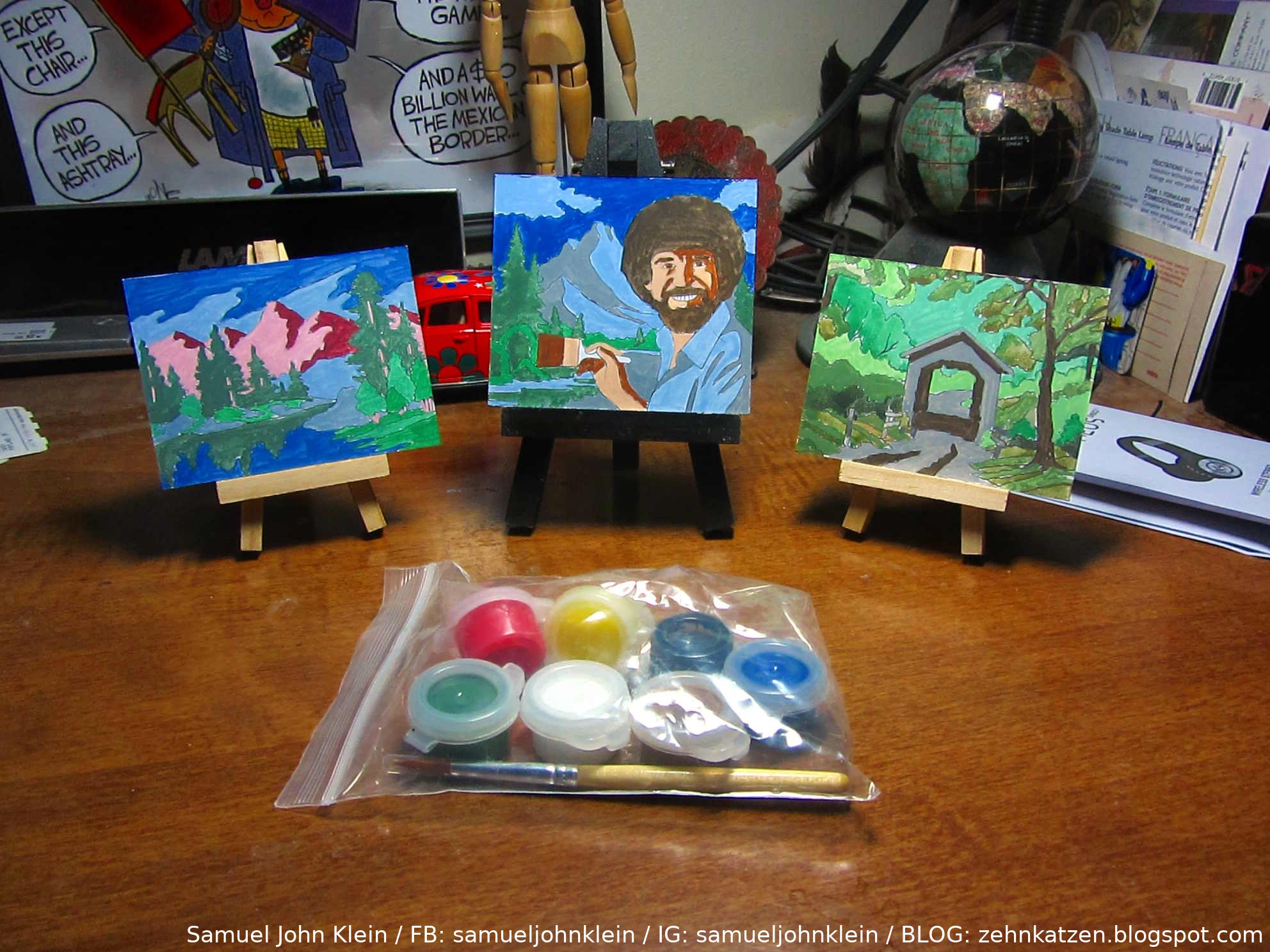 The ZehnKatzen Times: The Bob Ross Paint-by-Number Triptych