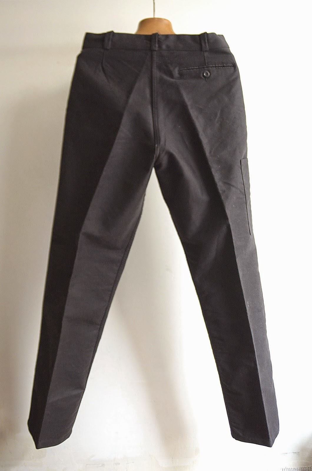 encore 1950s french black moleskin pants