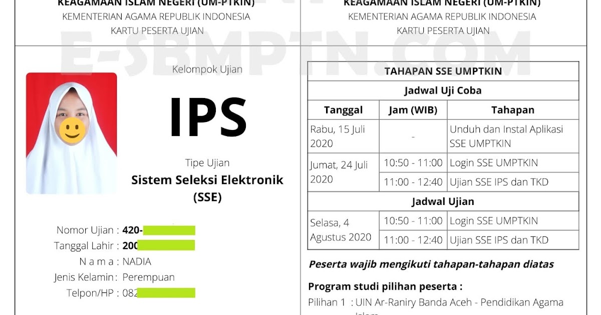 Cara Cetak Kartu Ujian Um Ptkin 2020 2021 Soal Utbk Sbmptn 2021 Dan Pembahasan Pdf