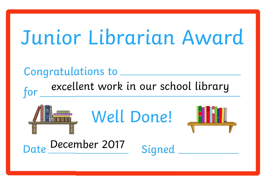 St. Joseph's Library Library Awards