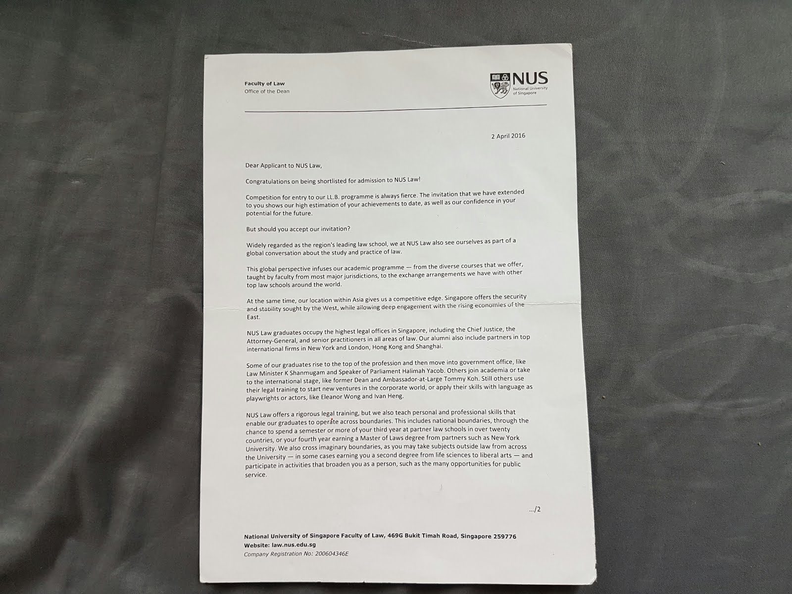 Nus law modules picture