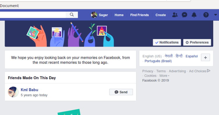 Share On This Day Memories On Facebook Blogger Nepal