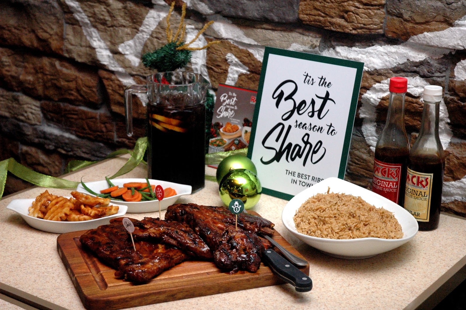 DUDE FOR FOOD 'Tis the Best Season to Share the Best Ribs in Town with the new Racks Holiday