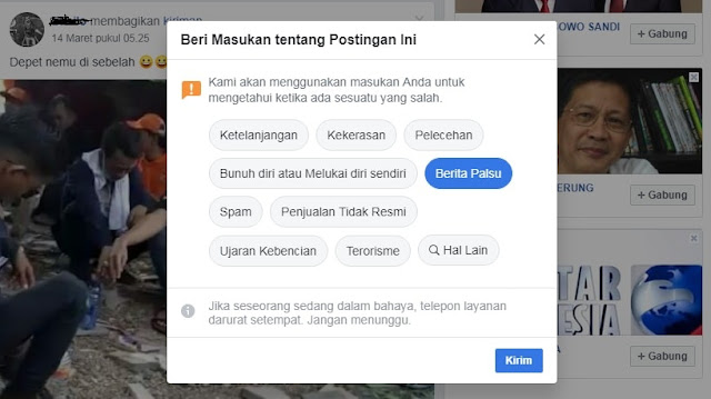 Cara Mudah Melaporkan Status di Facebook yang Tidak Pantas dan Mengganggu