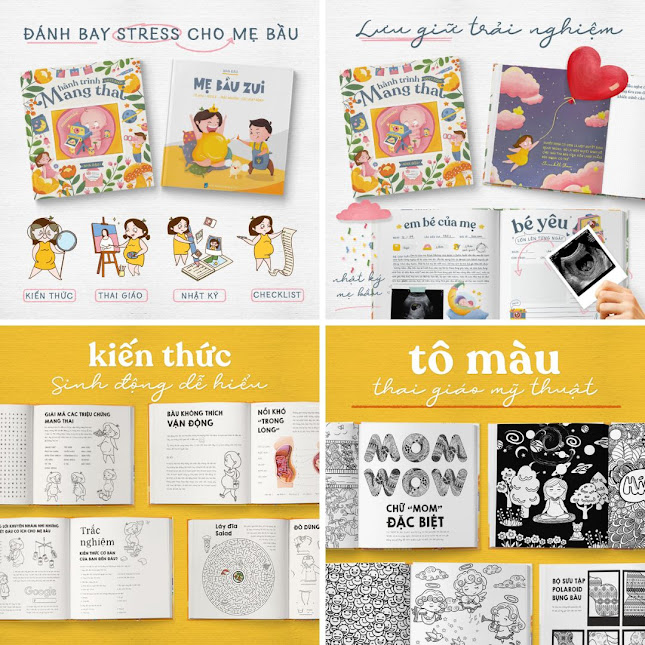 [A116] Book box sách thai giáo - Giúp Mẹ Bầu đánh bay stress