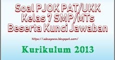 Soal Pat Ukk Pjok Kelas 7 Smp Mts K 13 Beserta Kunci Jawaban Sobang 2