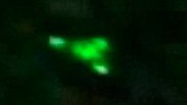 Close up of the night vision UFO over Germany in 2013.