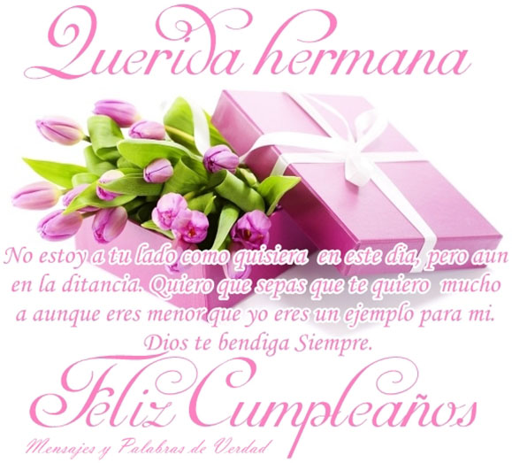 feliz cumple hermana