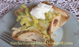 Eclectic Red Barn: Turkey tacos in baked bowls