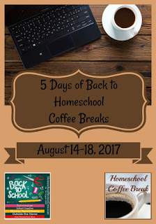 5 Days of Back to Homeschool Coffee Breaks on Homeschool Coffee Break @ kympossibleblog.blogspot.com - This is the hub for the Back to School Blog Hop, August 14-18, 2017