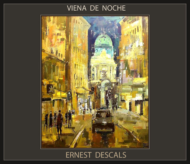 VIENA-PINTURA-NOCHE-PAISAJES-NOCTURNOS-AUSTRIA-PINTURAS-ARTE-CUADROS-ARTISTA-PINTOR-ERNEST DESCALS