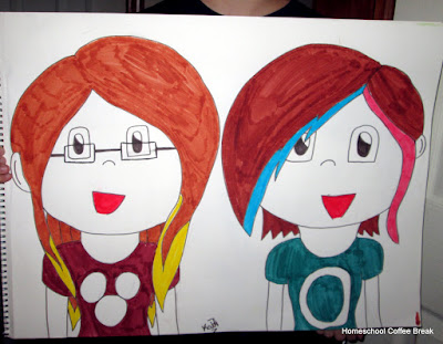 Cartoons on the #VirtualFridge - an #art link-up hosted by Homeschool Coffee Break @ kympossibleblog.blogspot.com