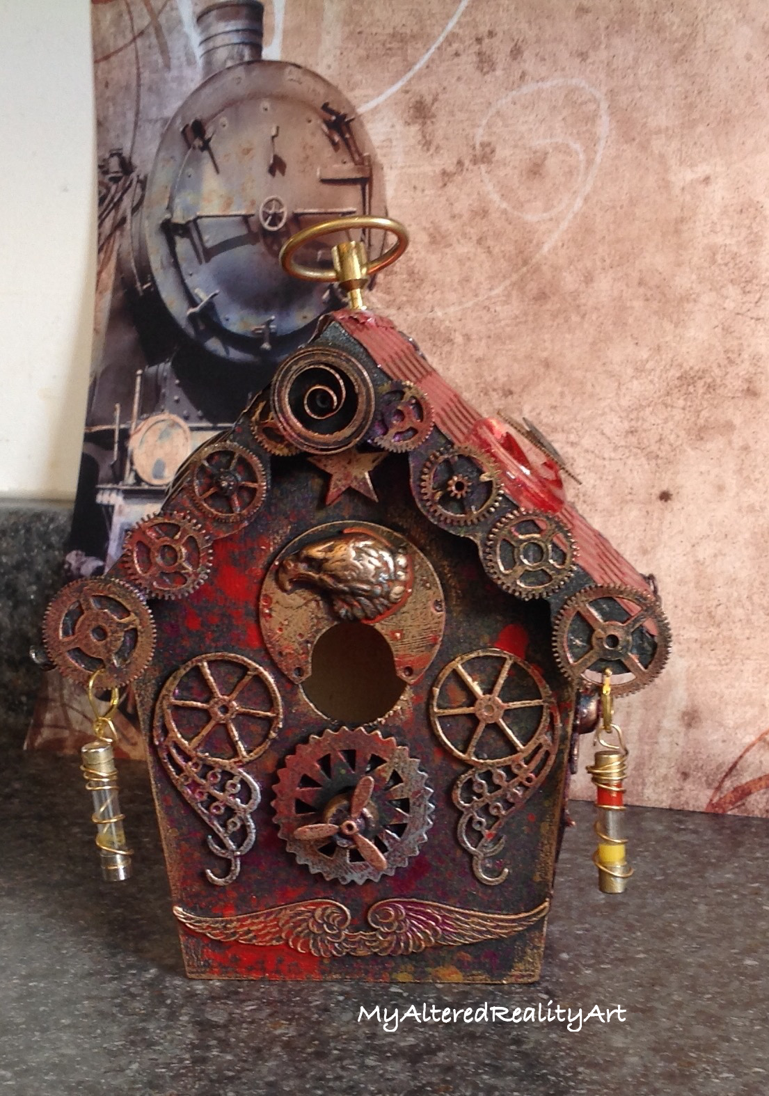 MyAlteredrealityArt Steampunk Birdhouse