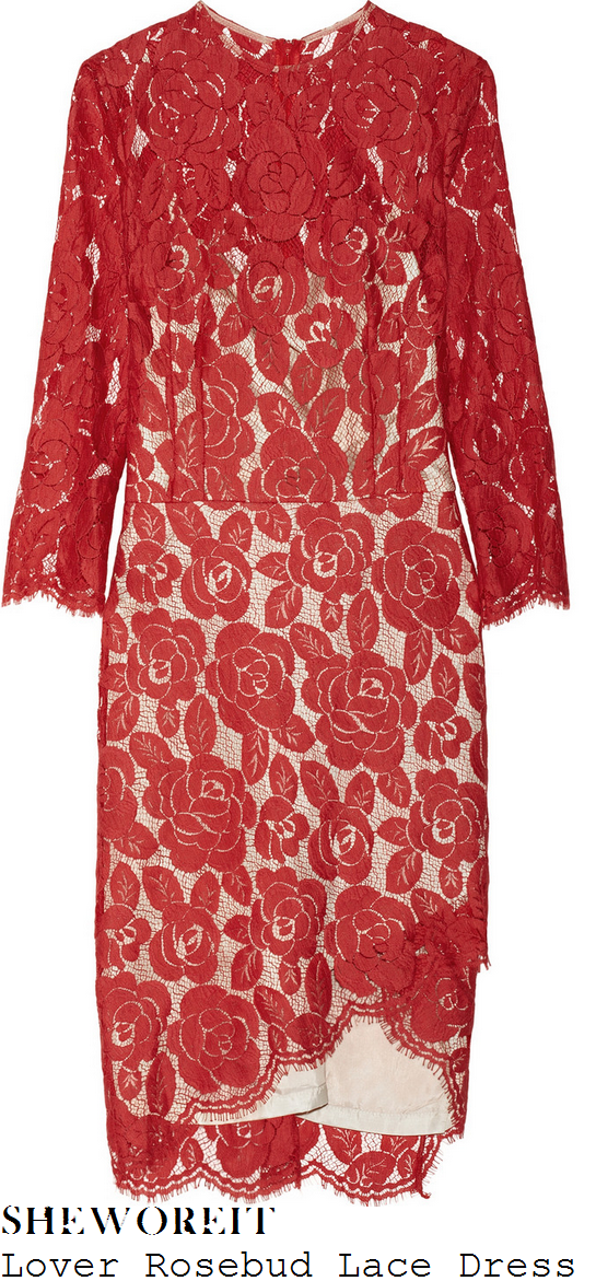 cheryl-cole-red-rose-lace-dress