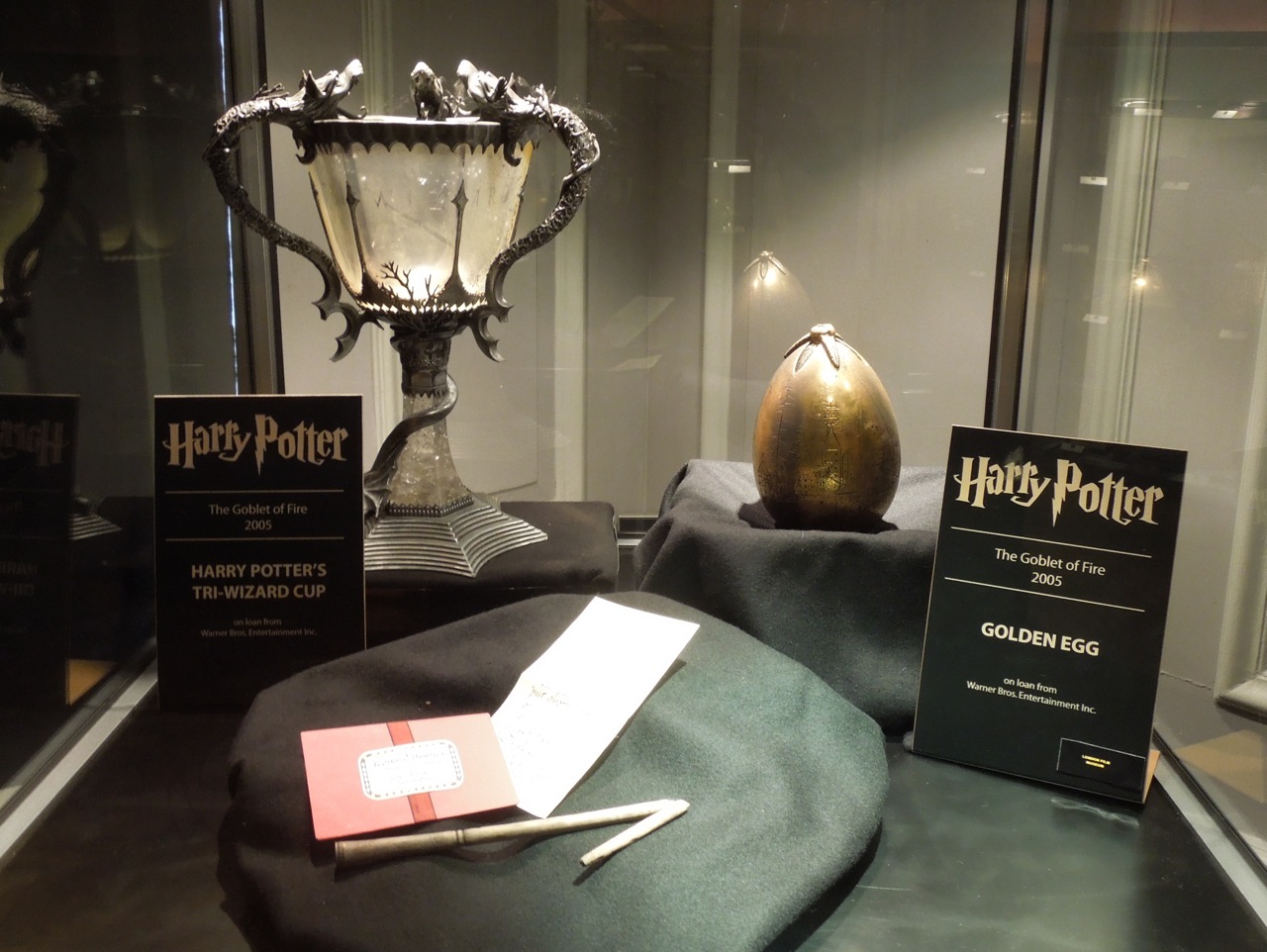 Hollywood Movie Costumes and Props: Harry Potter and the Goblet of Fire  movie props on display