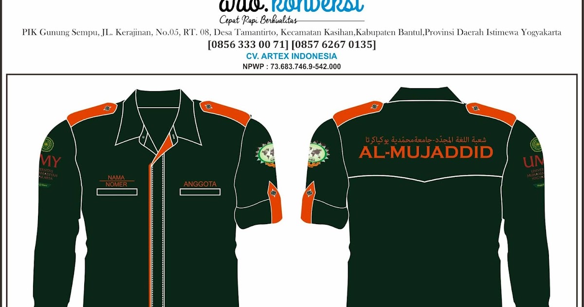 Contoh Baju Komunitas Kemeja Koleksi Rina