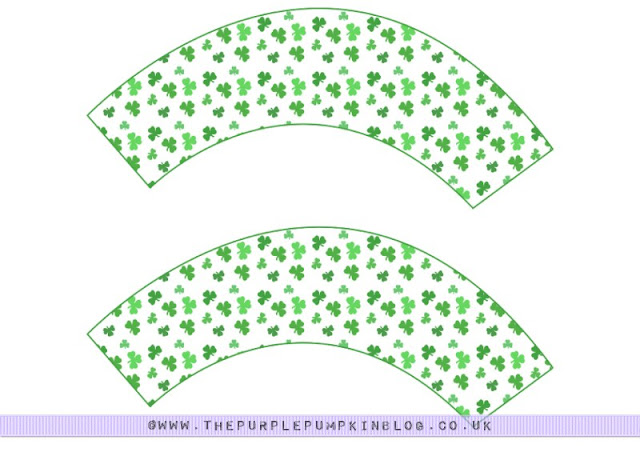#Shamrock St. Patrick's Day #Cupcake #Wrappers. Free Printable! #Shamrock St. Patrick's Day #Cupcake #Wrappers. Free Printable!