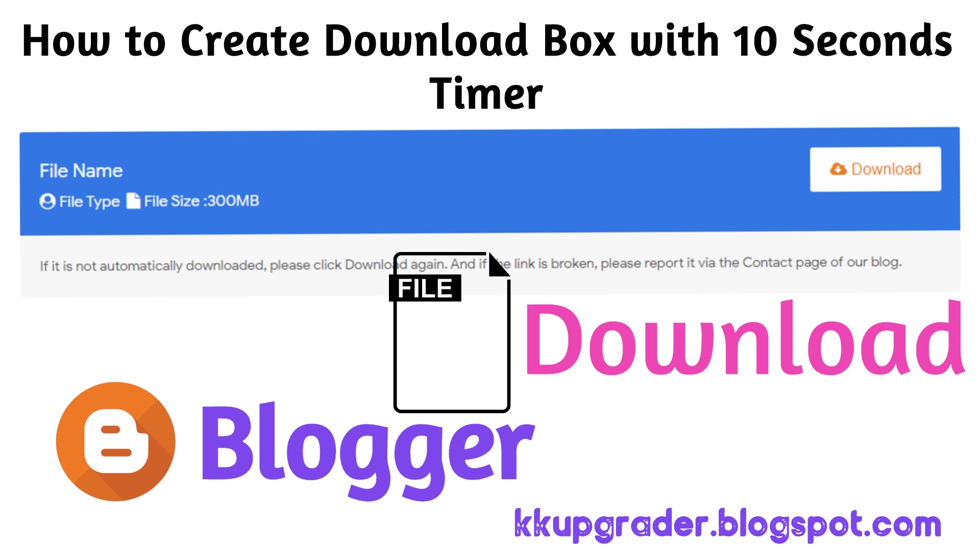 How to Create Download Box with 10 Seconds Timer