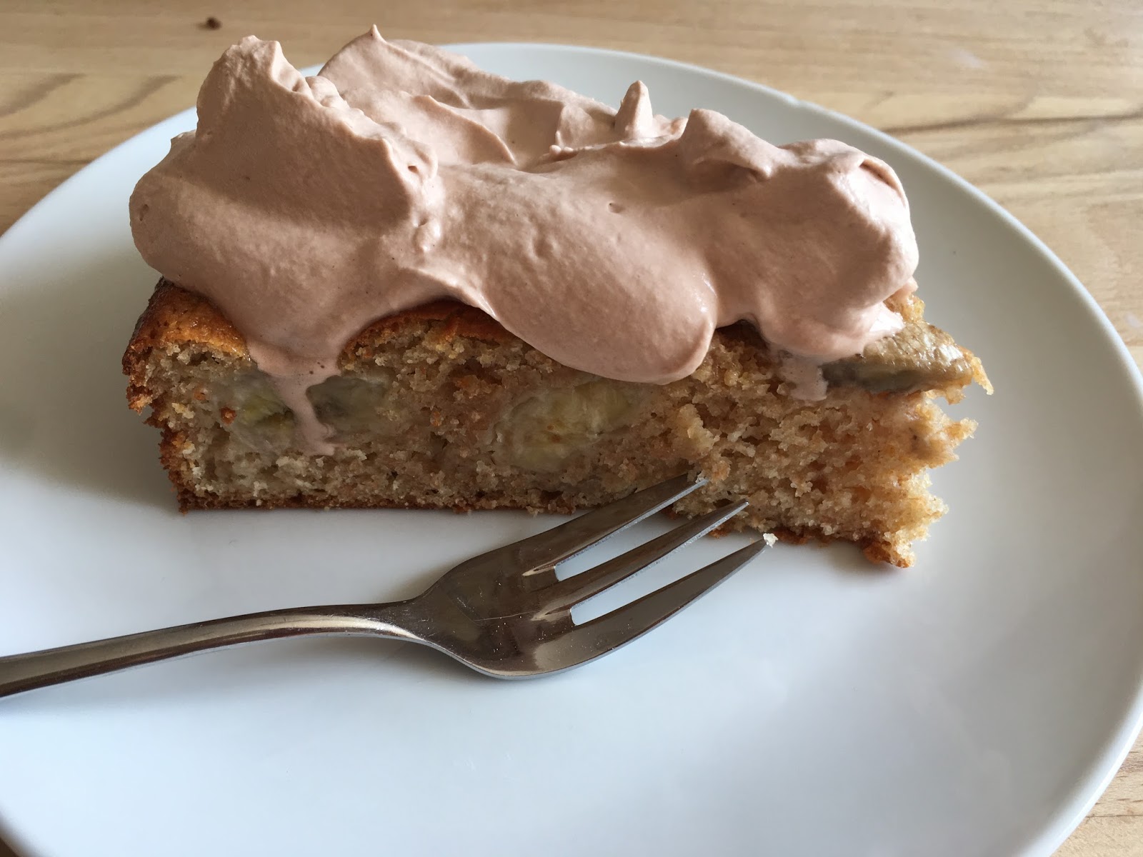 Birgit schreibt: Bananenkuchen mit Schokosahne