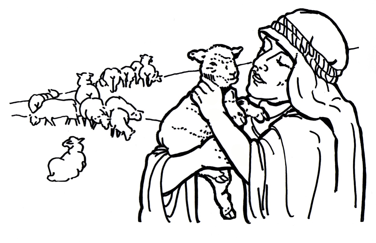 clipart jesus and the lost sheep - photo #37